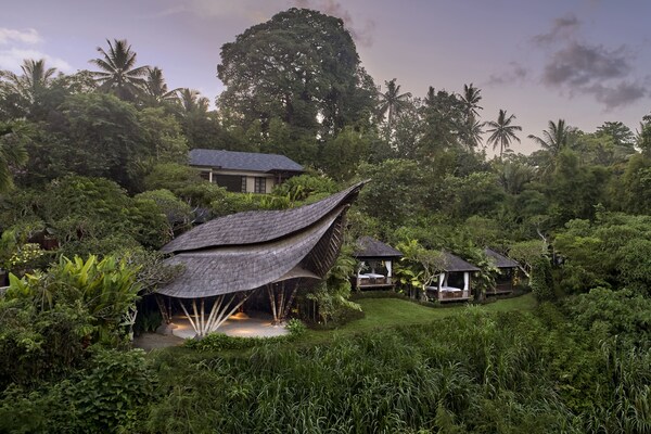 Experience tranquility at Yoga Pavilion at The Westin Resort & Spa Ubud Bali, the perfect place for a wellness journey with your loved ones, surrounded by the serene beauty of Ubud's jungle.