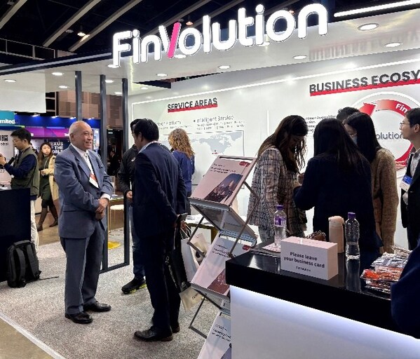 Throngs of people gather at the FinVolution booth during AFF 2025