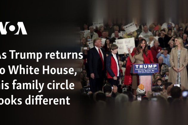 As Trump returns to White House, his family circle looks different